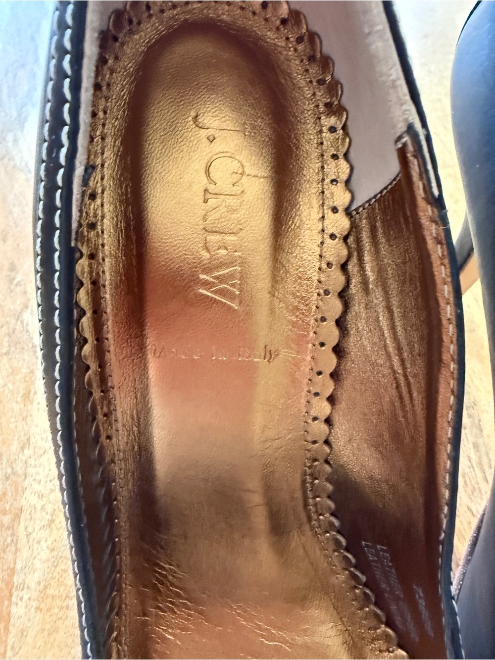 J. Crew Fulham Leather Peep-Toe Black Heels - Size 9 - Picture 9 of 12